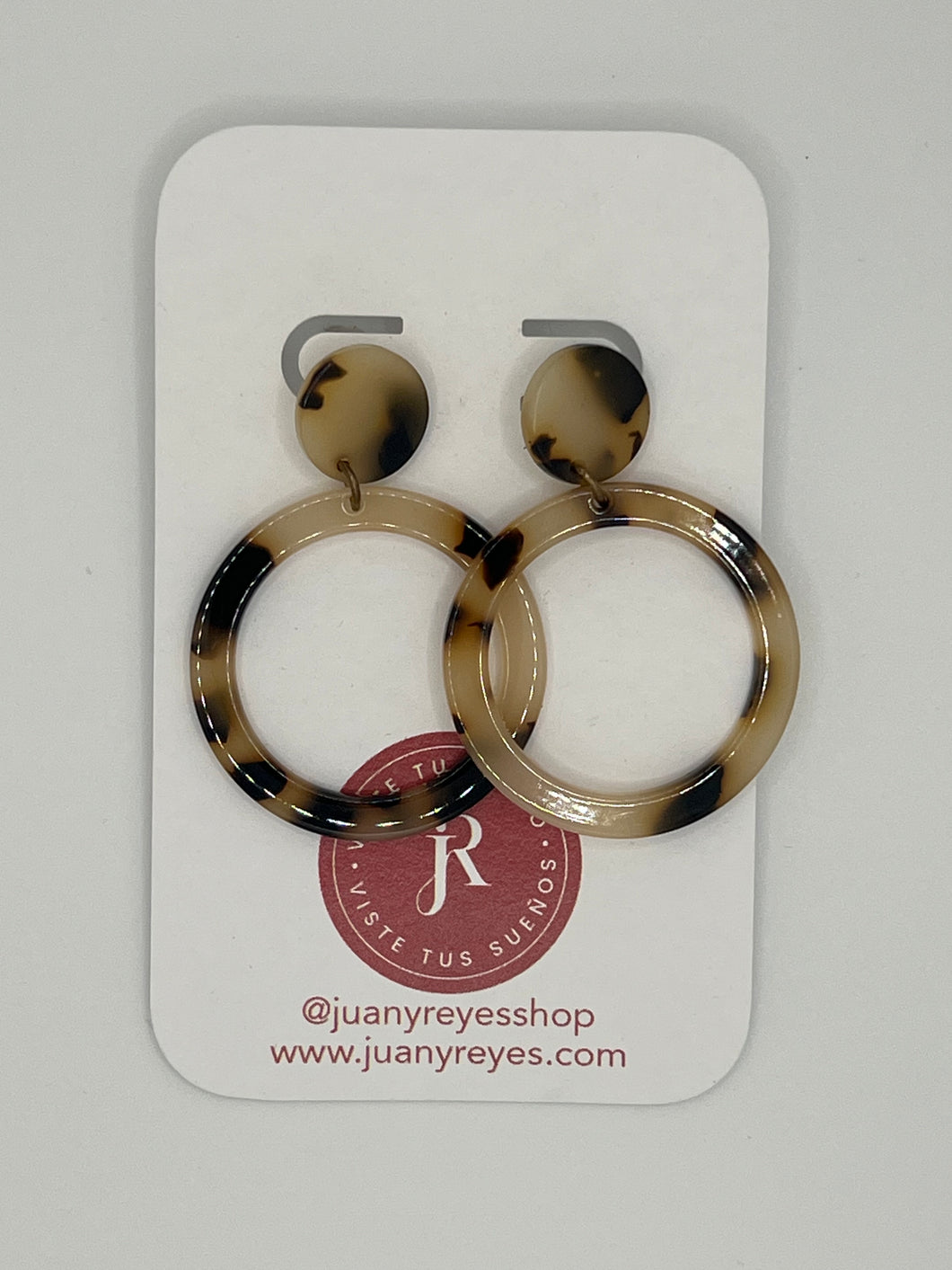 Animal print round earrings!!!