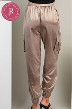 Load image into Gallery viewer, Satin Cargo Jogger Pant
