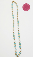 Load image into Gallery viewer, Cadena aqua y dorado - choker Stainless Steel
